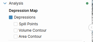 Extra options for depression map