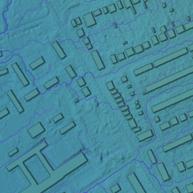 Terrain/Buildings at BNG 438575,115251