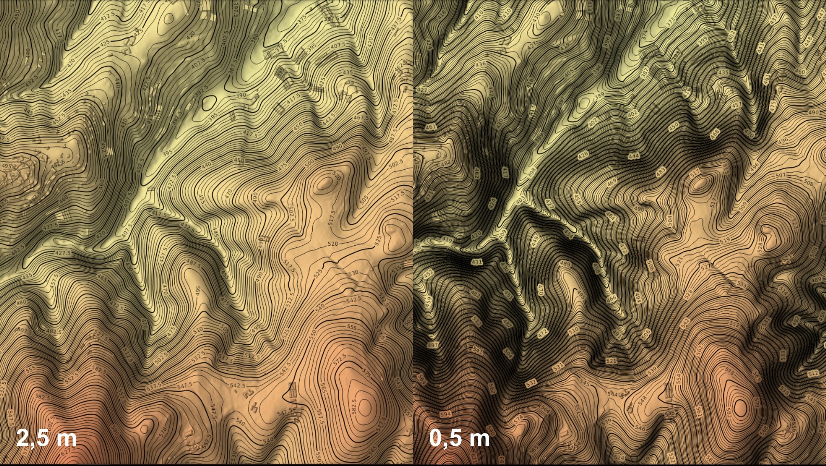 Contour maps and Surface III